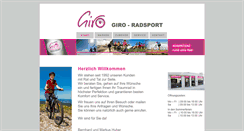 Desktop Screenshot of giro-radsport.de